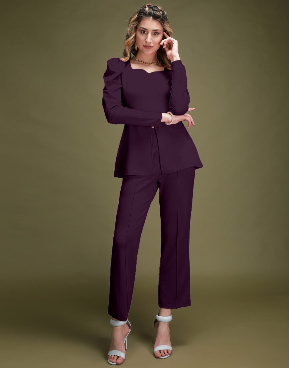 Chic Plain Unique Co-ord Set for Effortless Style