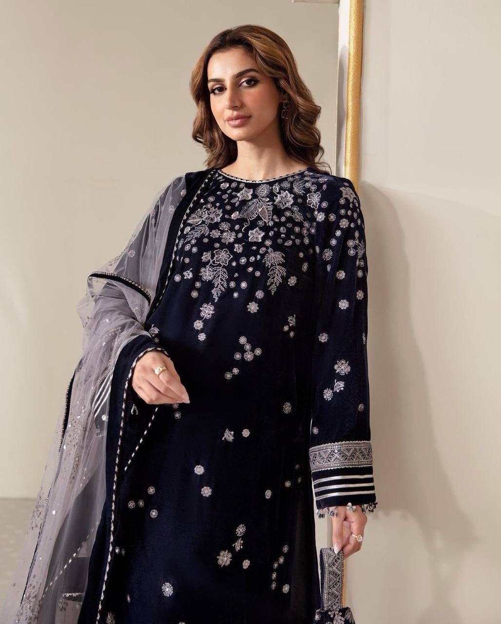 Designer Velvet Suit Set  Perfect for Winter Elegance