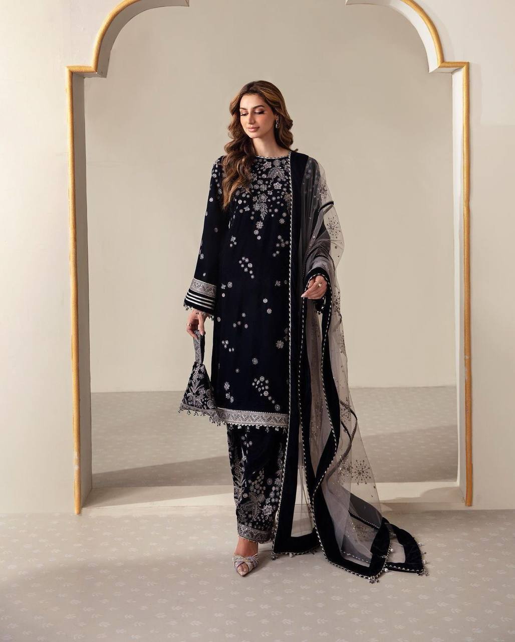 Designer Velvet Suit Set  Perfect for Winter Elegance