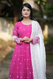 Luxury Pink Anarkali Suit with Heavy Embroidery Work