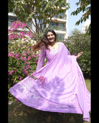 Designer Purple Anarkali Suit Set with Dupatta Sequins Embroidered Wear