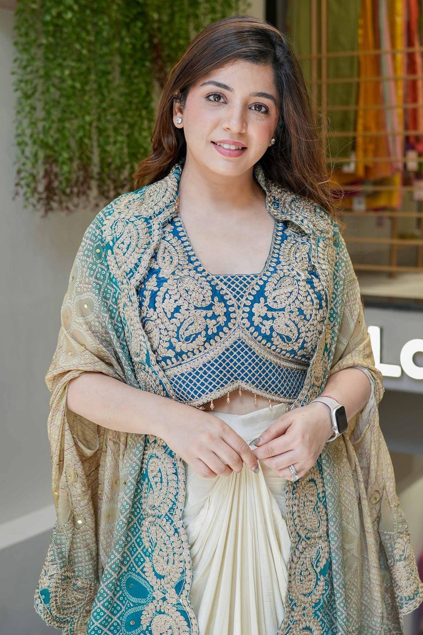 Designer Heavy Rama Three-Piece Western Outfit for Celebrity Look