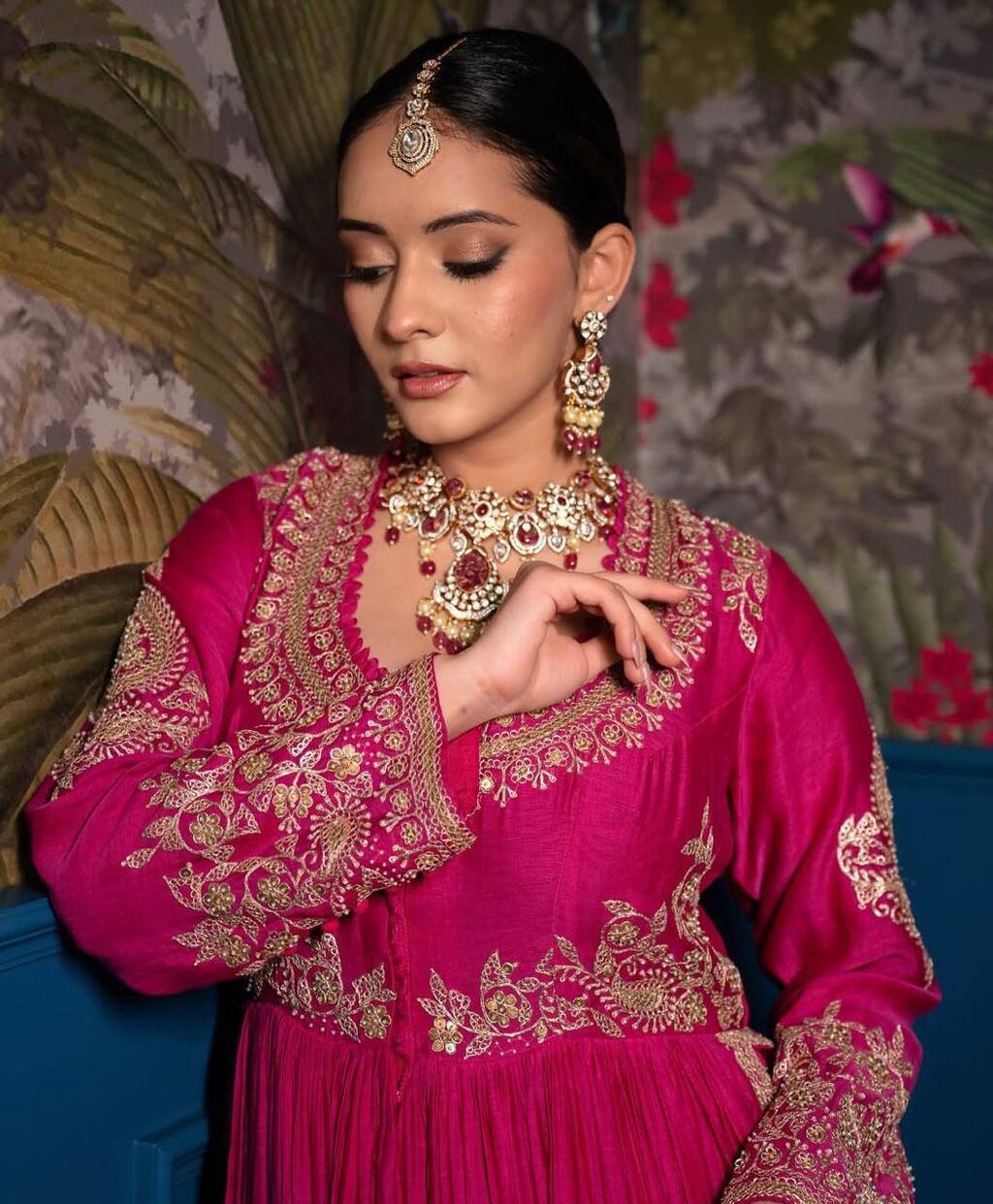 Fancy Pink Anarkali Dress for Wedding and Parties