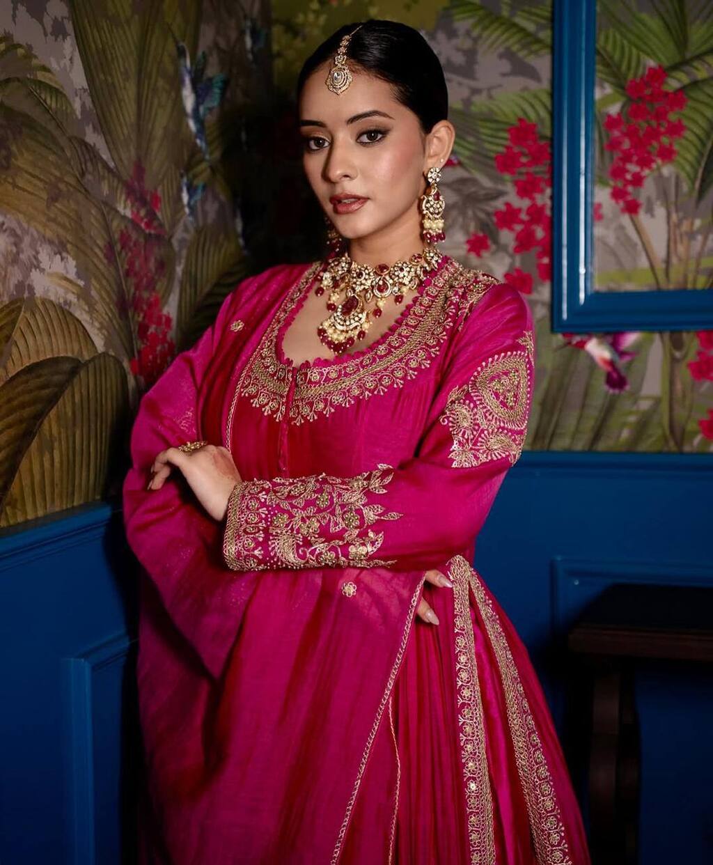 Fancy Pink Anarkali Dress for Wedding and Parties
