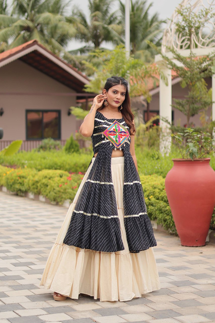 Traditional Black Lehenga Choli with heavy Gamathi Work for festive occasions