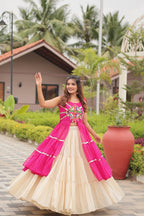 Navratri Designer Rani Lehenga Choli with Gamathi Work Stylish Ethnic Wear