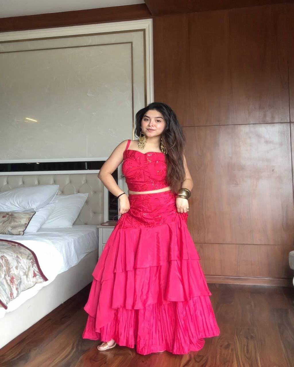 Pink Indo Western Skirt Dress with Sequence Embroidery, Perfect Party Wear Outfit