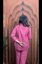 Elegant Pink Co-Ord Set for Women Casual Wear