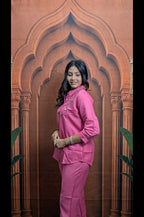 Elegant Pink Co-Ord Set for Women Casual Wear