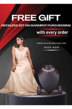 Stylish Cream Indo Western Lehenga Set for Women with Free Necklace Gift for Wedding and Festive Wear