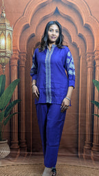Purple Heavy Embroidered Vartican Co-Ord Set Premium Vartican Fabric Detail for Women Fully Stitched