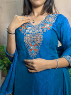 Premium Rama heavy beaded work closeup on Fendy fabric with elegant designer craftsmanship