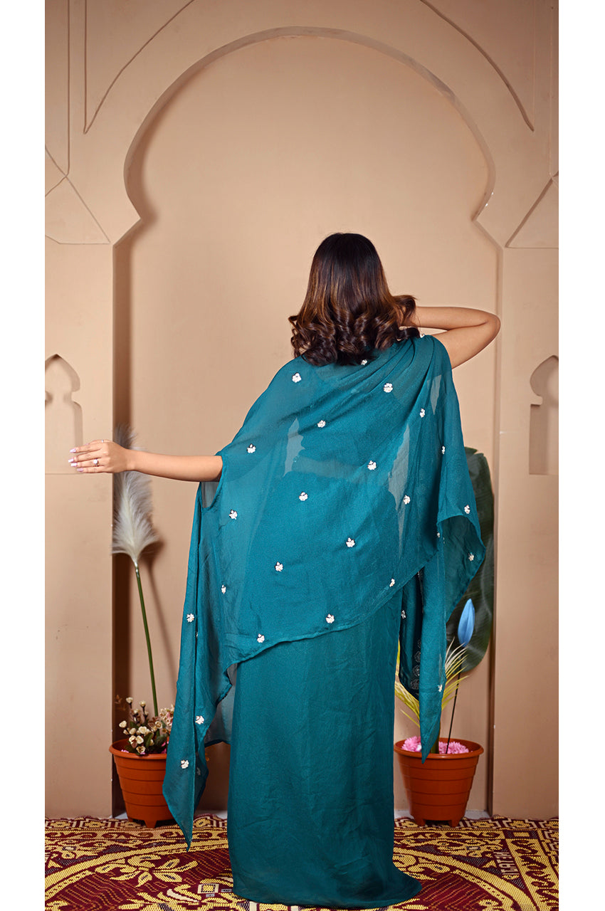 Designer Rama Indo Western Skirt Set Wedding Wear