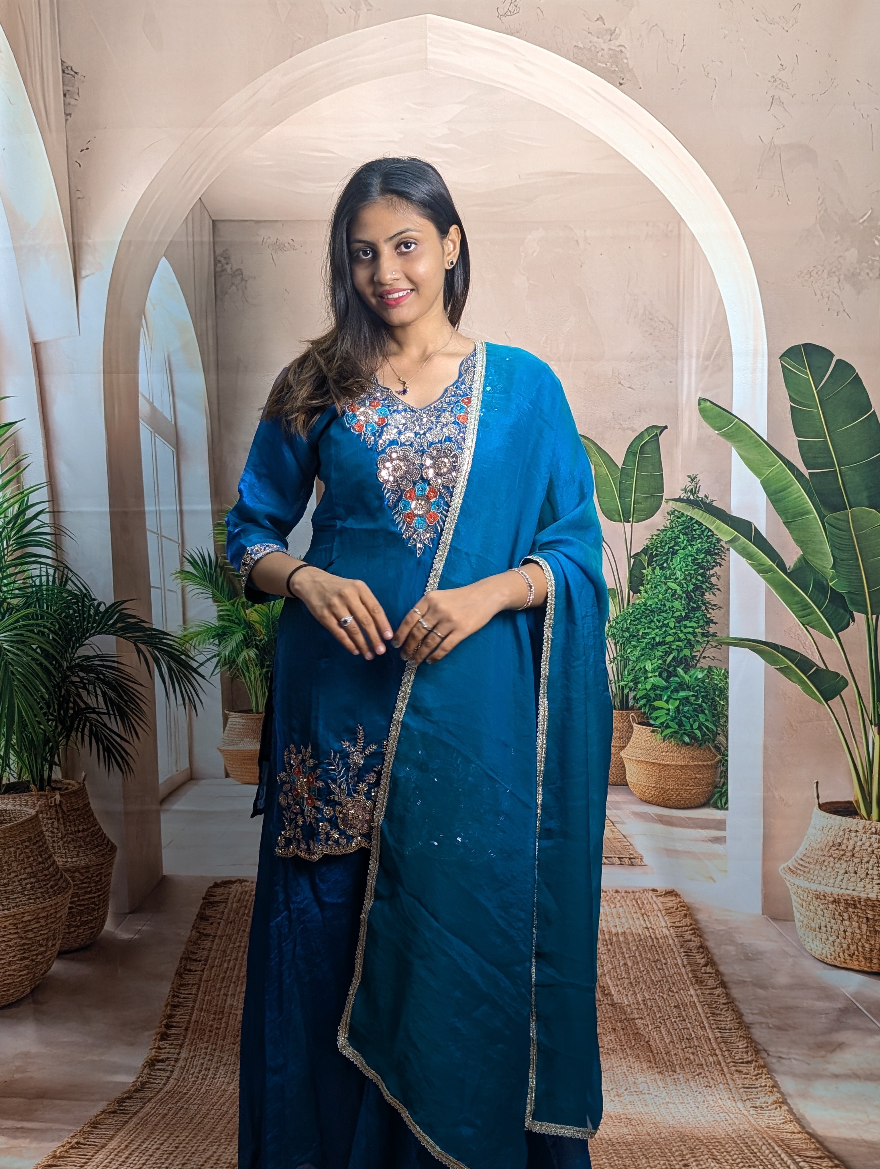 Royal Rama Fendy heavy beaded wedding palazzo set for women with elegant festive and bridal wear styling